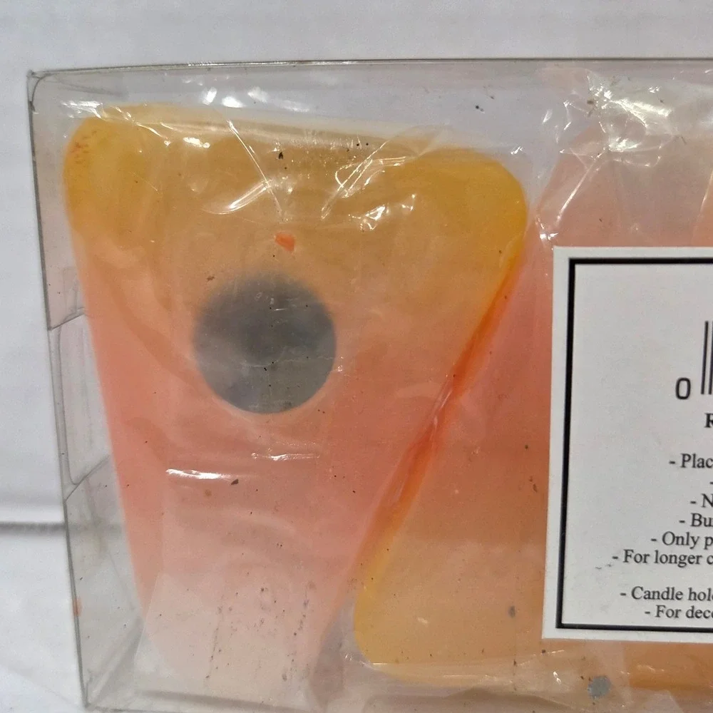 Holiday Floaters Candy Corn Floating Candles Halloween Decor Set of 4 610121